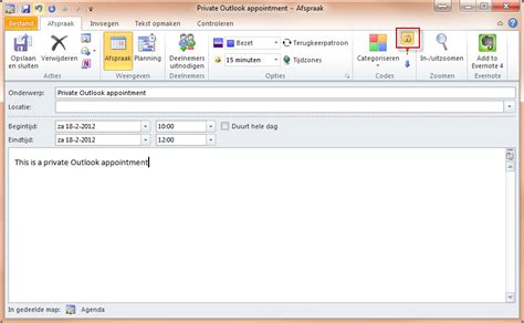 How to sync Private Appointments InfoBridge