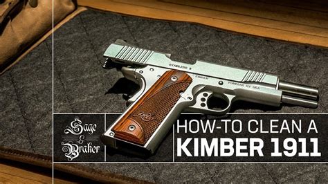 Mar 6, 2019 · How to take apart a Kimber 1911 .45 with a 5″ Barrel. Complete Disassembly, Takedown and Field Strip Video and Instructions This tutorial will show you step-by-step how to disassemble, break down or Field Strip a 1911 Semi-Automatic Pistol in .45 ACP. Specifically I will be showing the disassembly of a Kimber Aegis Elite Custom … Read more . 