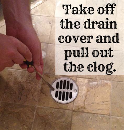 How to take out shower drain. Remove the drain cover and put the rubber cup of the plunger over the drain opening. Apply some petroleum jelly to the edge of the cup if you have trouble getting a good seal. Then run enough water in the shower … 