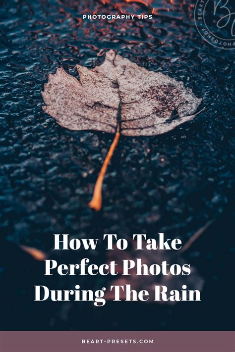 How to take photos in rain