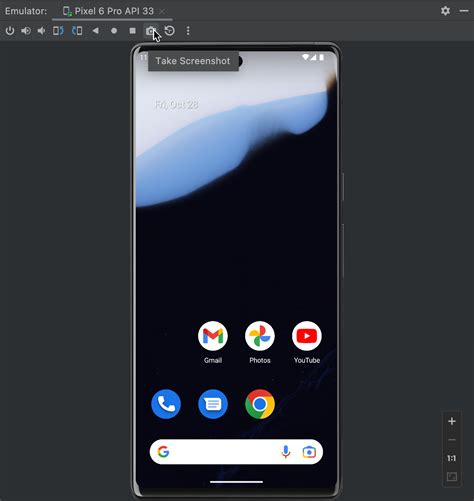 How to take screenshot in android studio