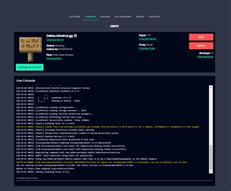 How to talk through minecraft server console
