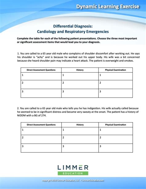 How to teach EMTs differential diagnosis