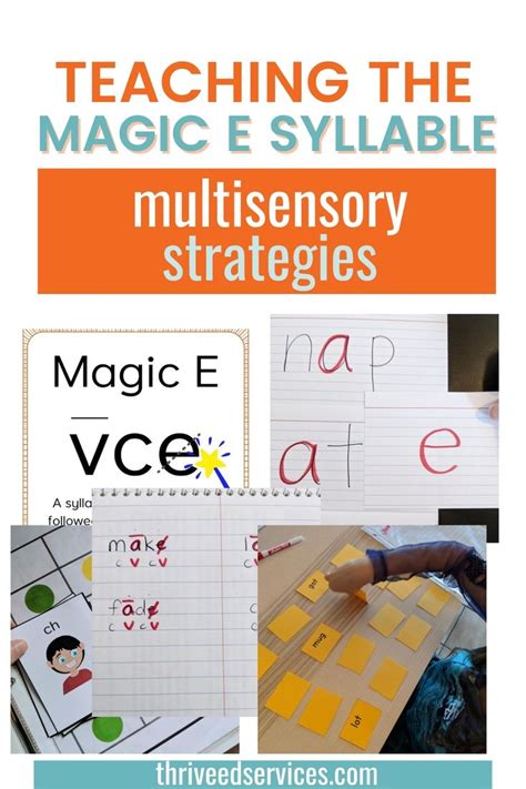 How to teach Magic E using multisensory strategies Consonant vowel