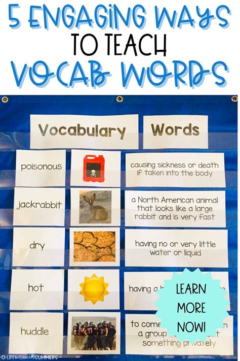 How to teach vocabulary in elementary school