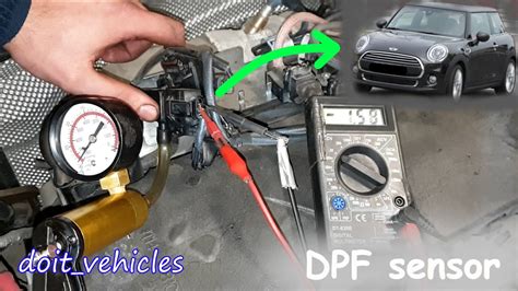 How to test dpf pressure sensor with multimeter.  It measures the pressure in the diesel...