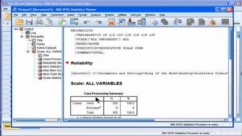 How to test for reliability in spss