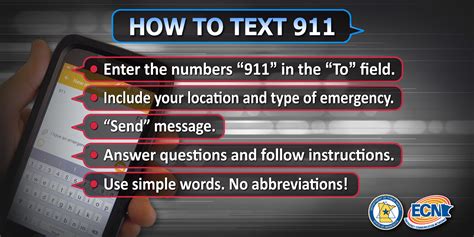 How to text 911. Text-to-911 is a free program for sending a text message addressed to "911" instead of placing a phone call. To use it, you address the message to 911 and enter the … 