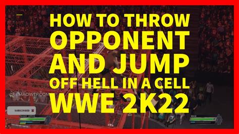 How to throw someone off the cell in wwe 2k22. Mar 14, 2023 · You can throw your opponents off the cell and make them fall on the announce table, for example with an Attitude Adjustment, by pressing A on Xbox, X on PlayStation, with your opponent stunned near the edge of the cell. There are 6 Hell in a Cell Ledge Throw Moves in WWE 2K23 that you can select in Create a Moveset: Attitude Adjustment 7 ... 