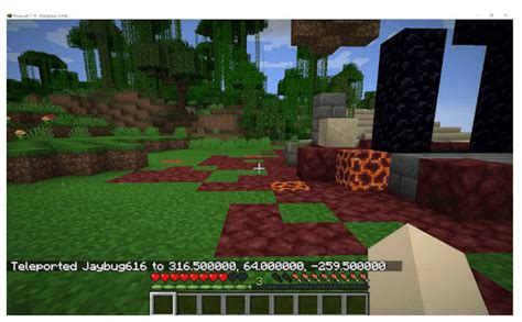How to tp to coords minecraft