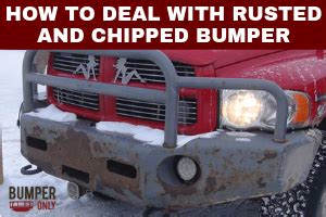 How to treat rust and chipped paint bumper