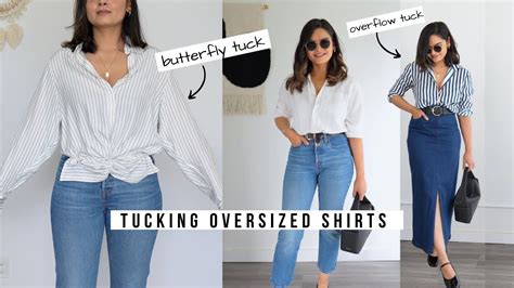 How to tuck in oversized shirt