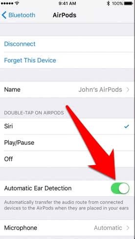 How to turn off automatic ear detection android airpods pro.  Now find Automatic Ea...