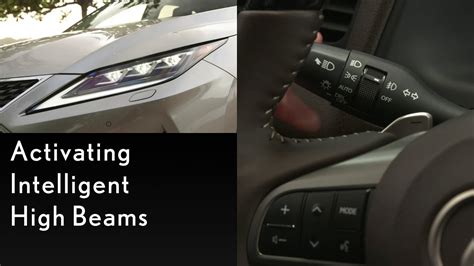 How to turn on auto high beams lexus rx 350.  Automatic High Beam switch is on.  View pi...