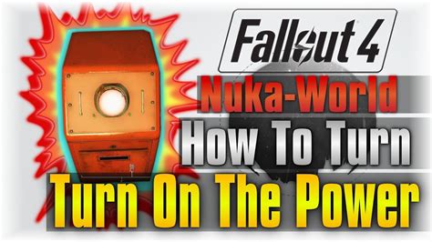 How to turn on nuka world power. 5 Power Plant. The power plant is still functional, and the reason it makes its way onto this list is because of the firework display that the player gets to enjoy after turning the power to Nuka-World on. The giant show of lights is even better experienced at night under the veil of darkness. RELATED: Fallout 4: 10 Interesting Facts About ... 