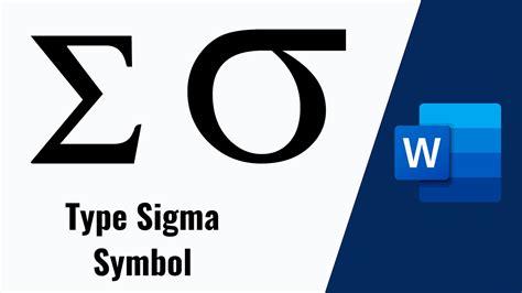 How to type Sigma symbol in word YouTube.