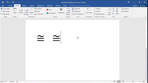 How to type approximately equal to or congruent to symbol in Word YouTube