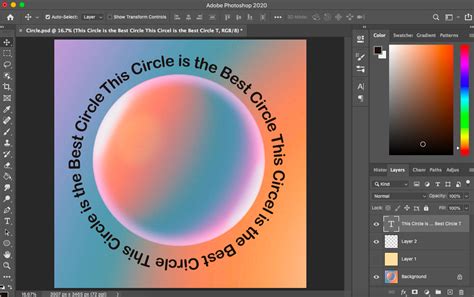 How to type circular text in photoshop
