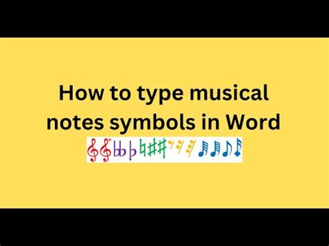 How to type musical notes symbols in Word YouTube
