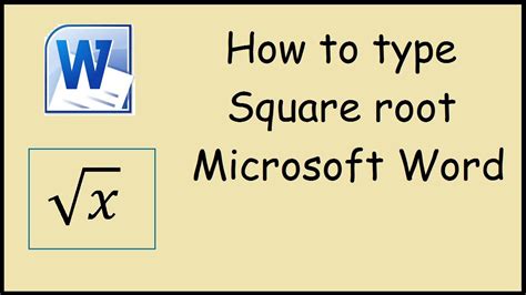 How to type square root ( √ ) in windows - YouTube