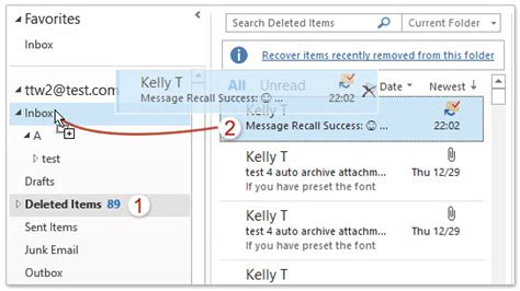 How to undo deleted folder in outlook