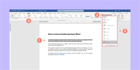 How to undo double space in word
