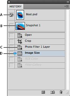 How to undo several steps in photoshop