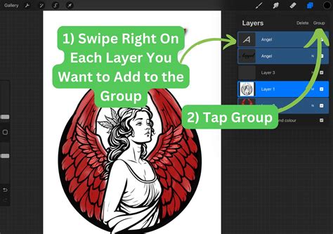 How to ungroup layers in procreate.  Speed up your design or illustration process w...