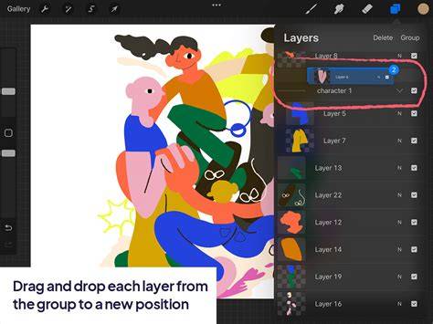 How to ungroup layers in procreate.  Support your most requested features, con...