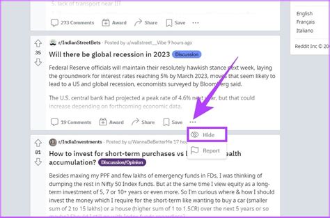 How to unhide a post on reddit