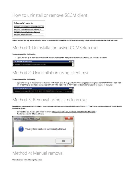 How to uninstall or remove SCCM client - TechNet …