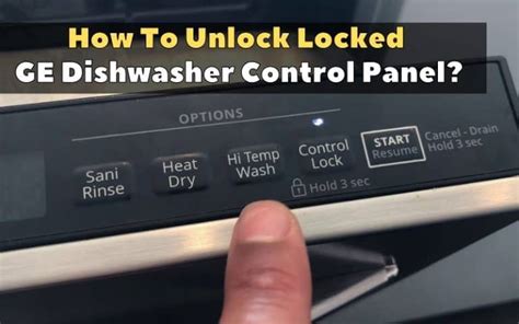 How to unlock a ge profile dishwasher. Undoing the control lock is usually the reverse of setting the lock controls. Hold down the "Lock," "Control Lock," "Rinse Only" or "No Heat Dry" keypad. Wait for the beep and the lock illuminating light to go out. Push the area above the "China/Crystal" or "Normal Soil" twice on applicable GE models. The dishwasher should now be fully operational. 