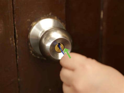 How to unlock bathroom door. Insert the bent one into the lock's hole as you stick the straightened one under the bent one in the hole. Turn and wiggle the straight piece around until you unlock the lock. 5. Use an Eyeglass Screwdriver. An eyeglass screwdriver is a perfect choice for a locked bathroom door with privacy handles. 