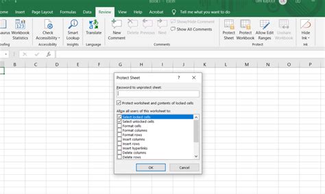 How to unlock columns in excel