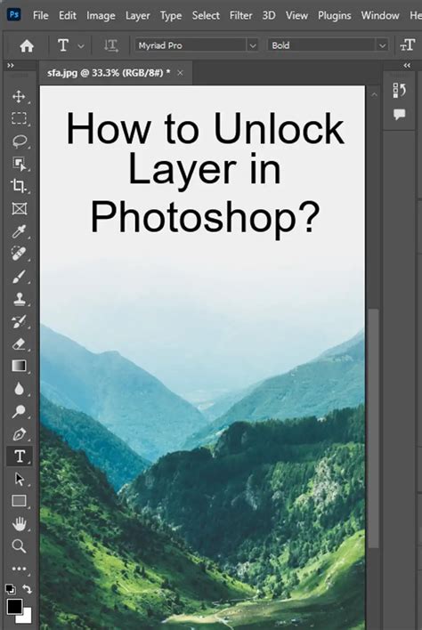 How to unlock image in photoshop