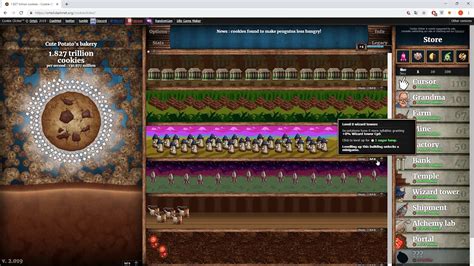 Overview. Cookie Clicker could be found at the bott