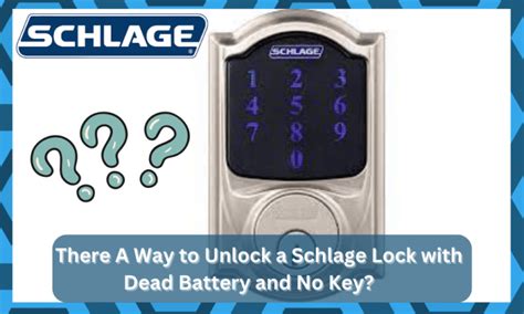 How to unlock schlage keypad lock with dead battery.  You can also use...