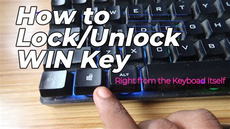 How to unlock windows key shortcut. .  ...