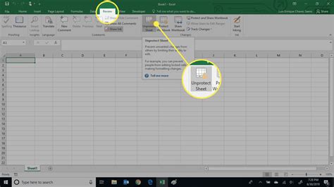 How to unprotect the sheet in excel