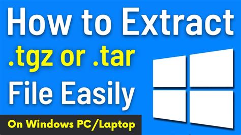 How to unzip tgz file in windows