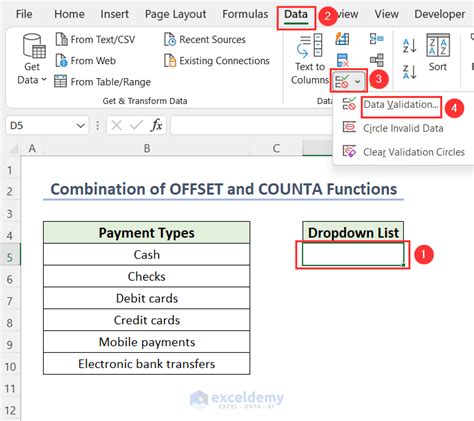 How to update dropdown in excel