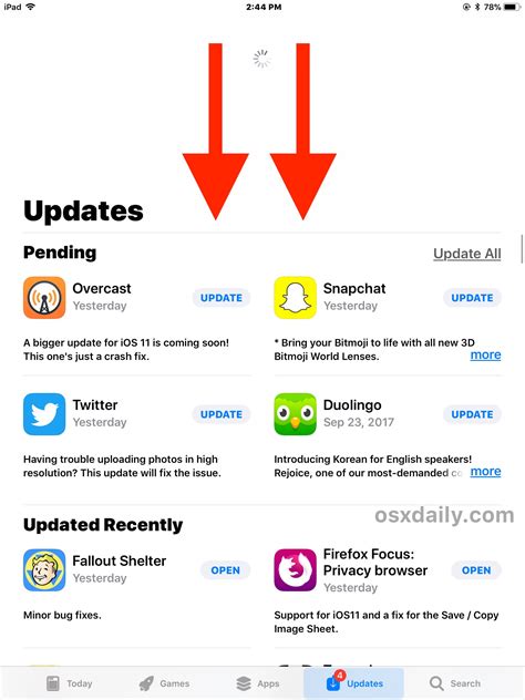 How to update in app store