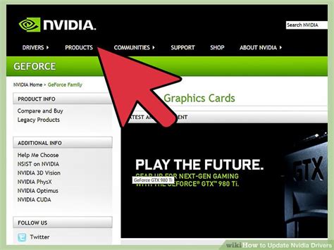 How to update nvidia drivers. 2. Kunjungi situs web Nvidia GeForce. Di sana Anda dapat mengunduh pengandar terbaru ( geforce.com ). 3. Klik tab "Drivers". Sebagian besar kartu grafis Nvidia bertipe "GeForce". Kunjungi situs web nvidia.com jika kartu grafis Nvidia yang Anda miliki bukan "GeForce". 4. Pilih kartu grafis Anda. 