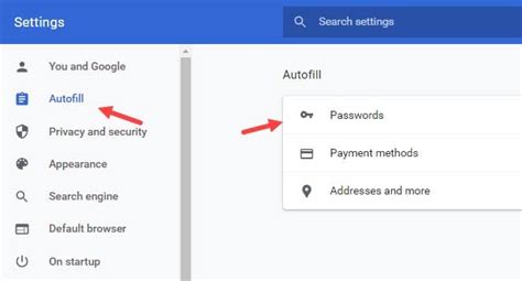 How to update passwords in chrome