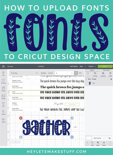 How to upload and save your favorite fonts in Cricut Design Space