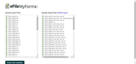 How to upload import files eFileMyForms