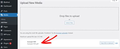 How to upload pdf in wordpress