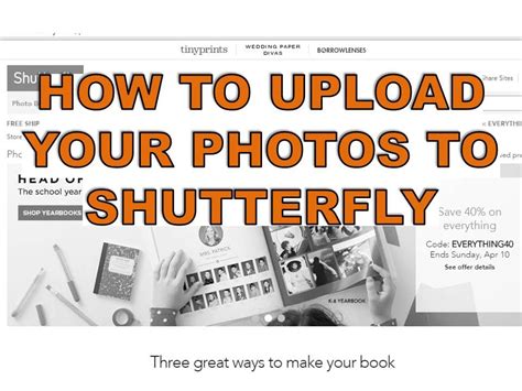 How to upload photos to shutterfly. Here’s how: Open the Shutterfly app and tap on “Photos” to access the images on your phone. To add Google Photos, tap on “Upload” and then select “Google Photos” from the connected services. Sign in to your Google Photos account, choose the images you want to use, and upload them to the app. The selected images will be ready for ... 