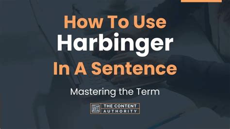 How to use "harbinger" in a sentence - WordHippo