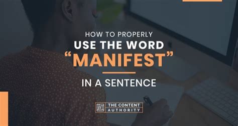 How to use "manifesting" in a sentence - WordHippo